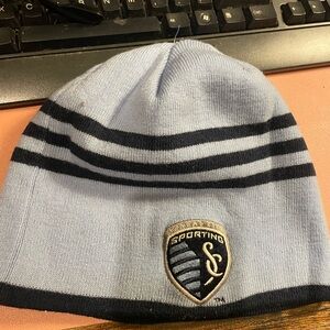 Unisex sporting KC beanie, blue hat-one size